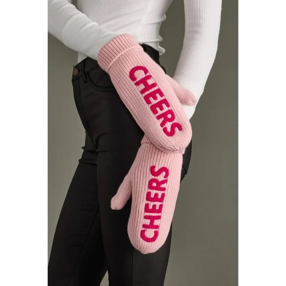 ($20) "Cheers" Mittens - Pink